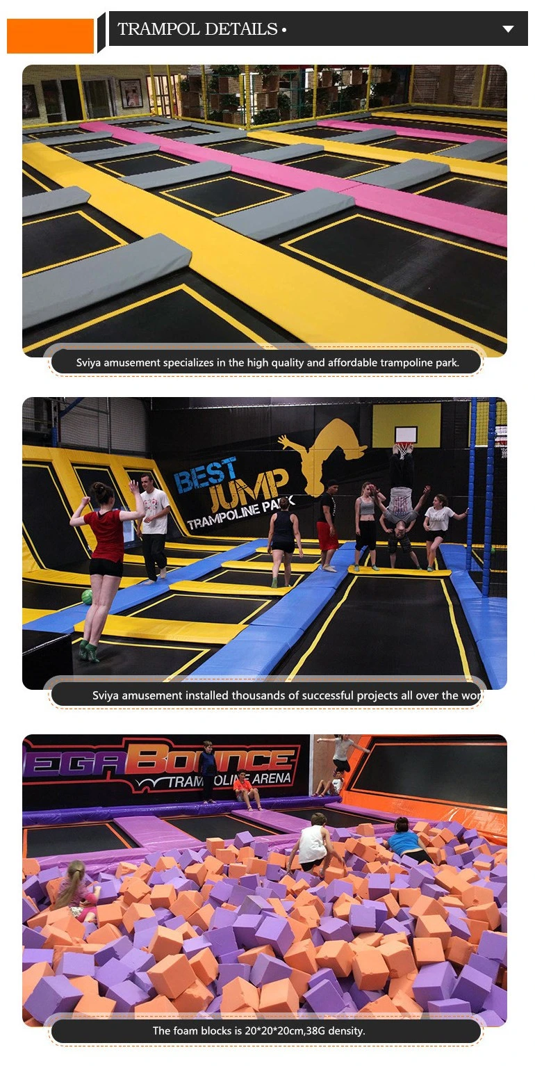 ASTM Standard Adult Fitness Commercial Gym Jump Body Building Trampoline