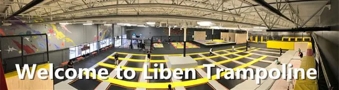 Liben Big Foam Pit Trampoline Park with Ninja Course