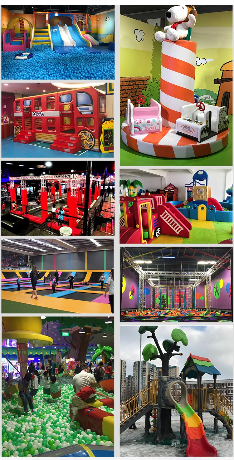 Ok Playground Kids Indoor Playground Equipment with Trampoline Gym