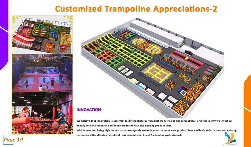 Trampoline Park Equipment, Extreme Trampoline with Ninja Warrior, Sky Zone Supplier