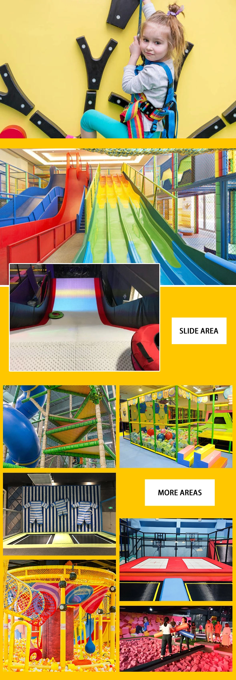 Sviya Indoor Marvelous Kids Fun Super Durable Commercial Trampoline Park