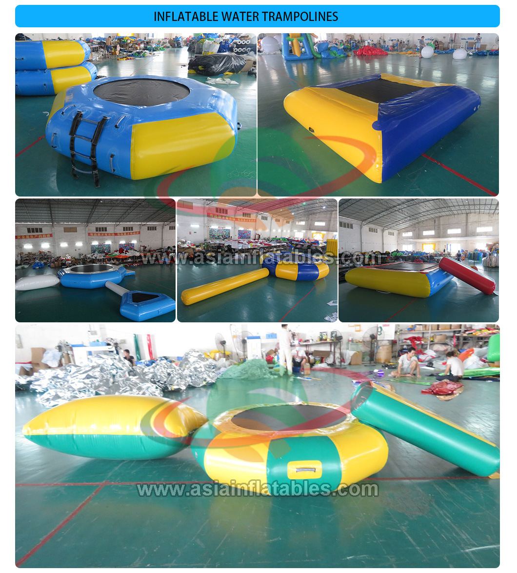 Inflatable Square Water Trampoline and Slide