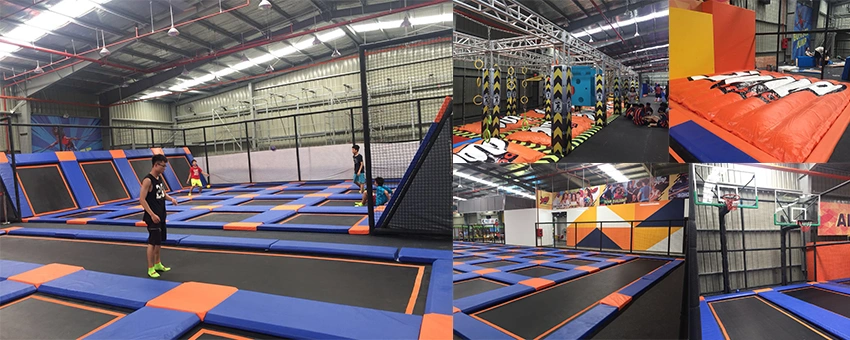 Vasia American Standard Approved Indoor Commercial Gymnastic Trampoline Park with Ninja Warrior