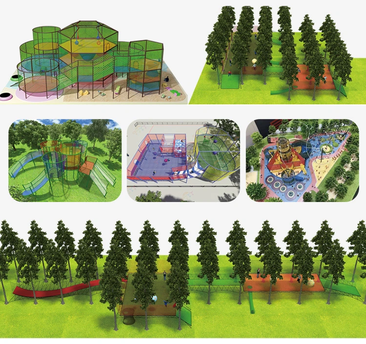 Kids Outdoor Recreation Equipment Dimensions Kindergarten Tree Trampoline Playground