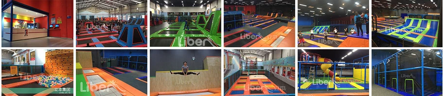Rectangular Large Indoor Jump Trampolin Park with Olympic Trampoline Mat
