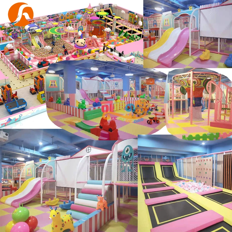 Luxurious Toddlers Customized Indoor Playground Equipment & Naughty Castle with Trampoline