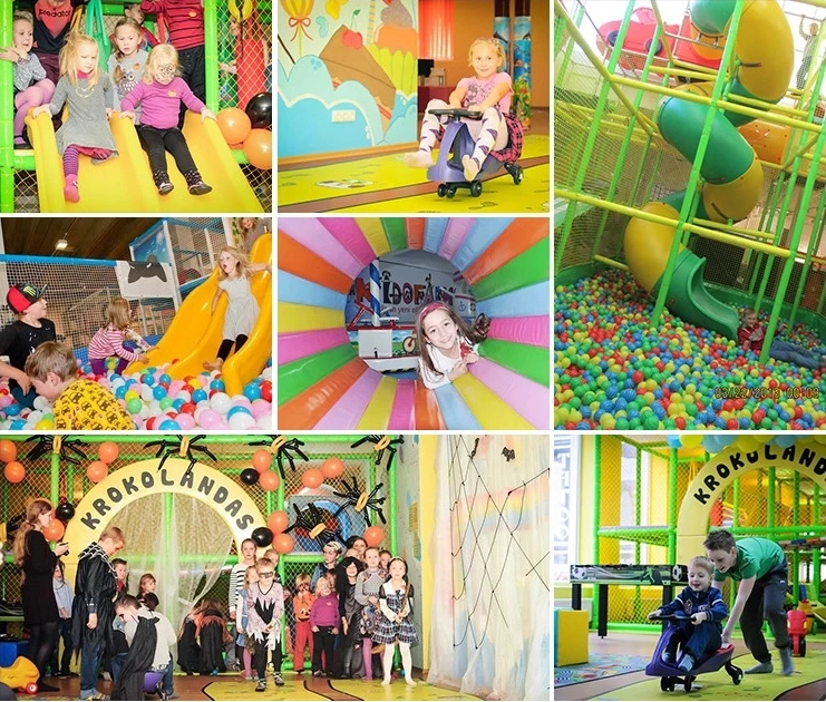 Multifunction Indoor Playground Big Ball Pool with Small Trampoline for Kids