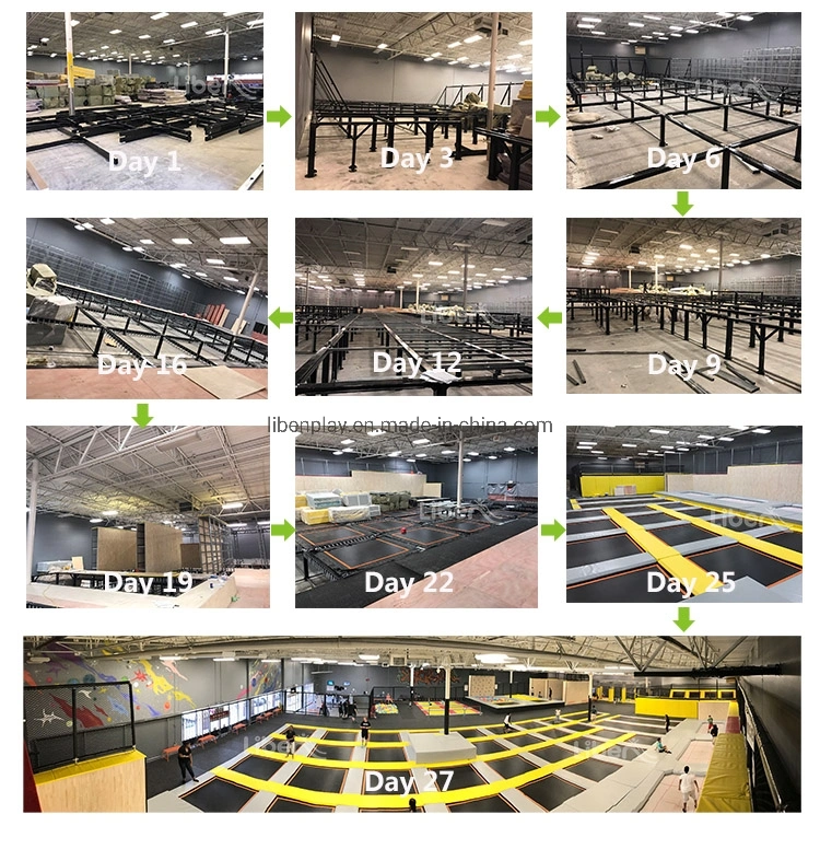 Super Fun Large Bungee Jump Indoor Trampoline Park for Sale