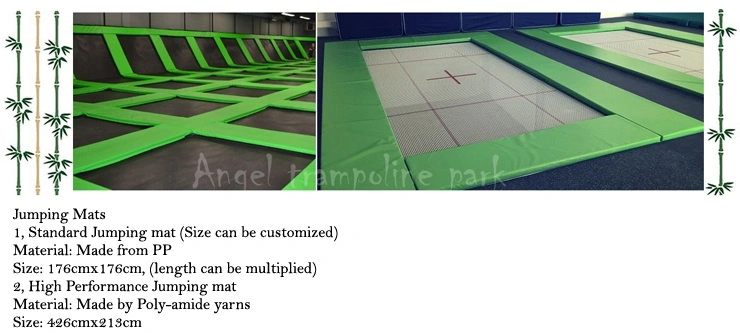 Wholesale Children Games Square Trampoline Park Ninja Warrior Trampoline Park