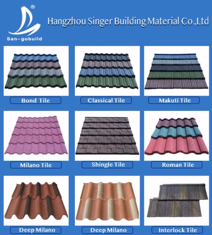 Aluminium Zinc Coated Metal Roofing Tile/Metal Roof Bond Roofing/Makuti Grained Roofing Tiles