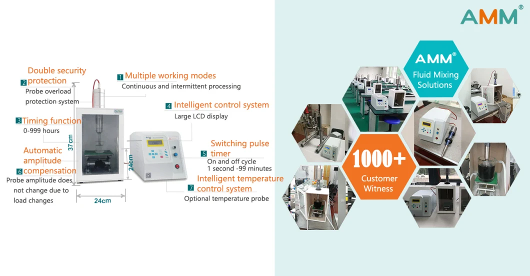 Ultrasonic Treatment Instrument Processor Lab Cosmetic Emulsifier