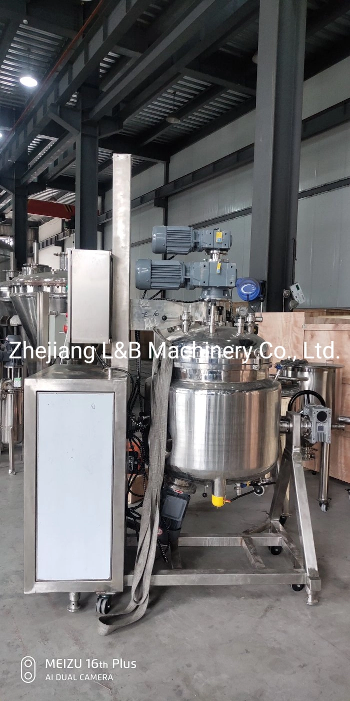 Vacuum Mixing Equipment Emulsifier Pharmaceutical Tank Industrial Heated Mixer Steel Cosmetic Emulsifier Shearing Homogenizer