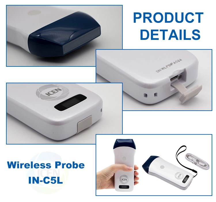 IN-AC5L Handheld USB Wireless Ultrasound Probe Machine 128 Elements Probe