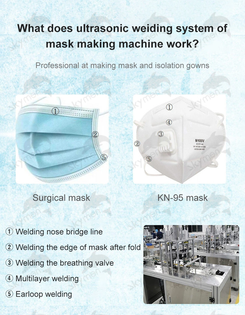 Ce Rated 20kHz 2000W Ultrasonic Welding Machine for Mask Body and Earloop Welding