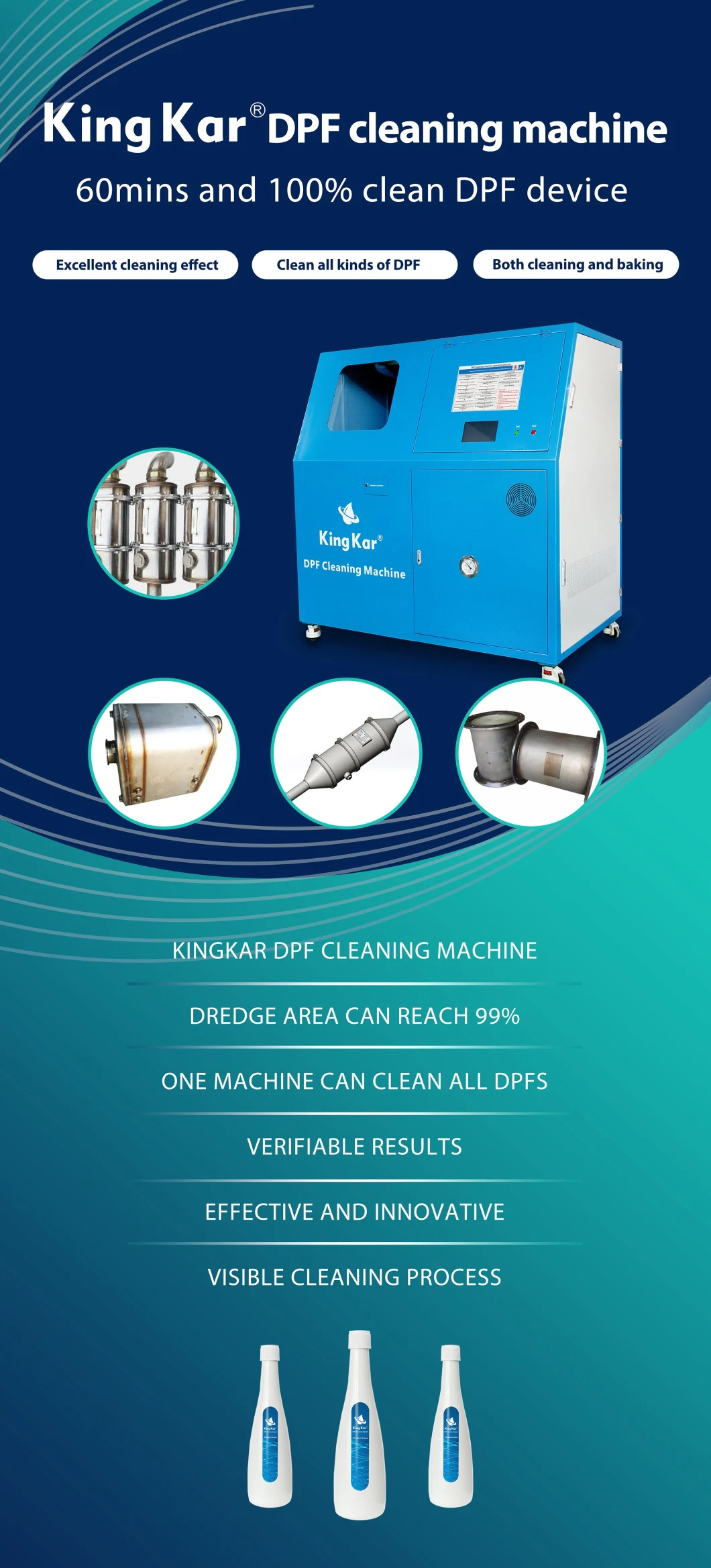 Kingkar Ultrasonic Blind Cleaning Machine Medical Instrument DPF Ultrasonic Cleaning Machine