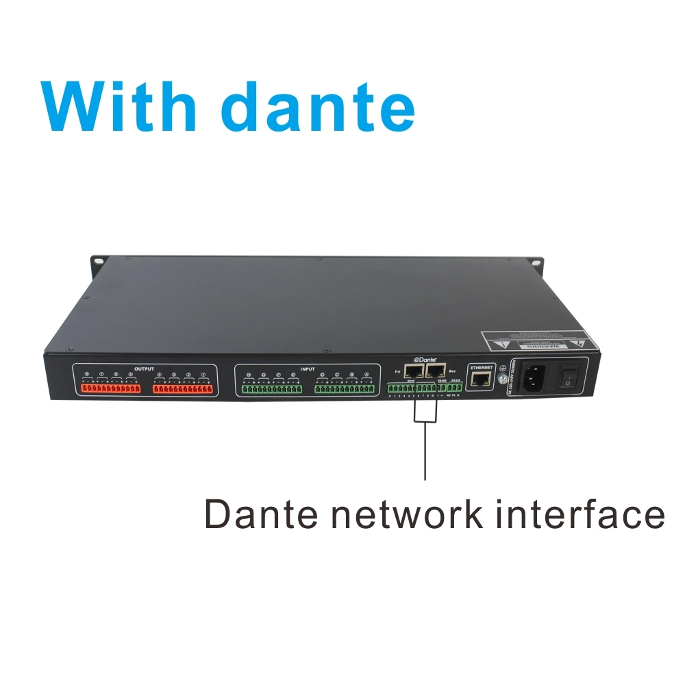 Professional Sound Processor 16 in 16 out DSP Audio Processor Dante Audio Converter