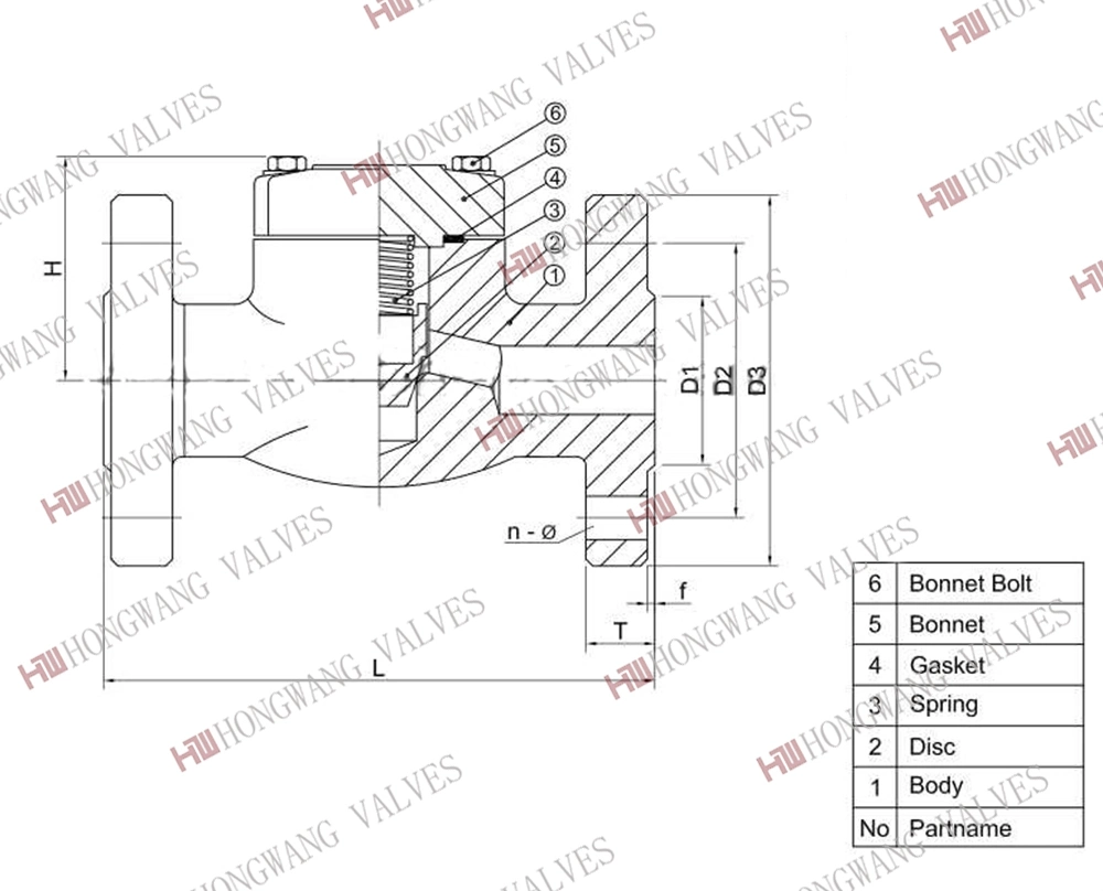 Stainless Steel Forging Flange Swing Check Valve Lift Check Valve API 6D (HW-CV 1006)