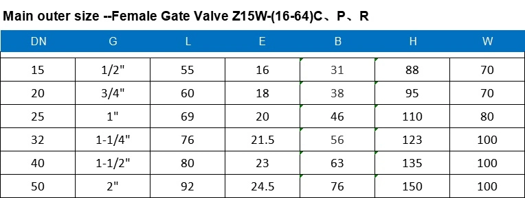 High Quality Stainless Steel CF8, CF8m, DIN Wedge Gate Valves with Thread End