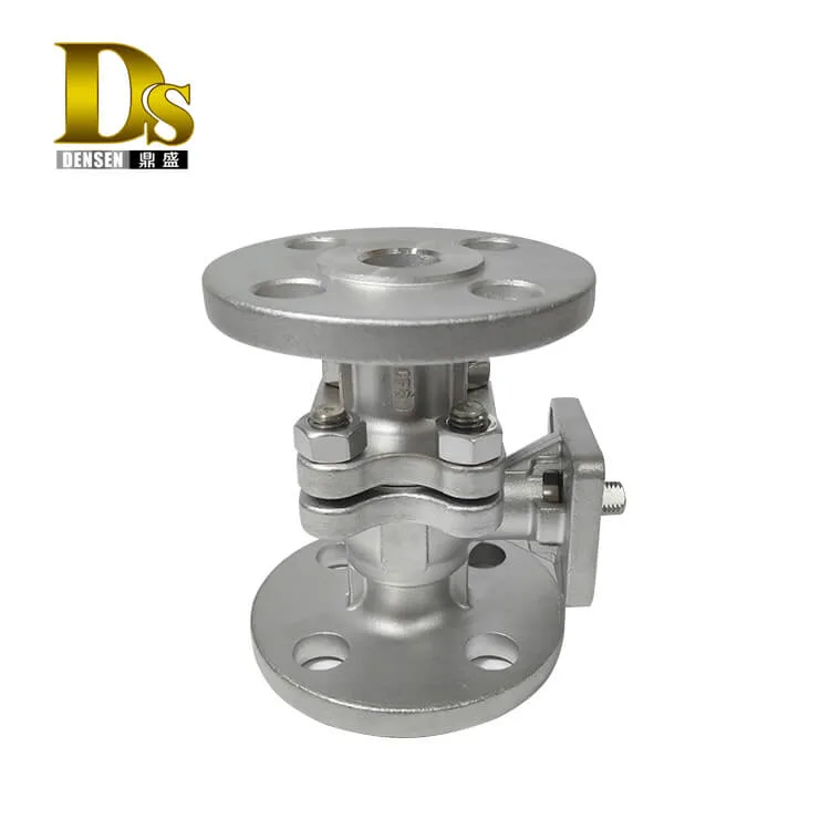 Densen Customized Stainless Steel 316 Silicon Sol Casting and Machining 2 PC Ball Valve Body, Check Valve Body