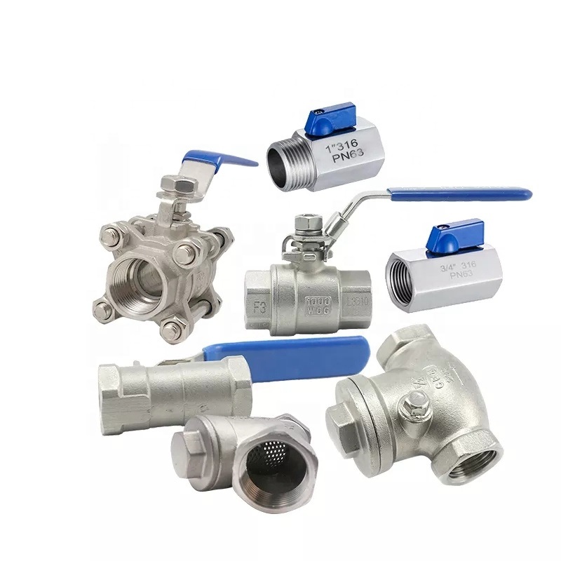 China Supplier 1000 Psi Two Pieces Ball Valve with Stainless Steel Handle