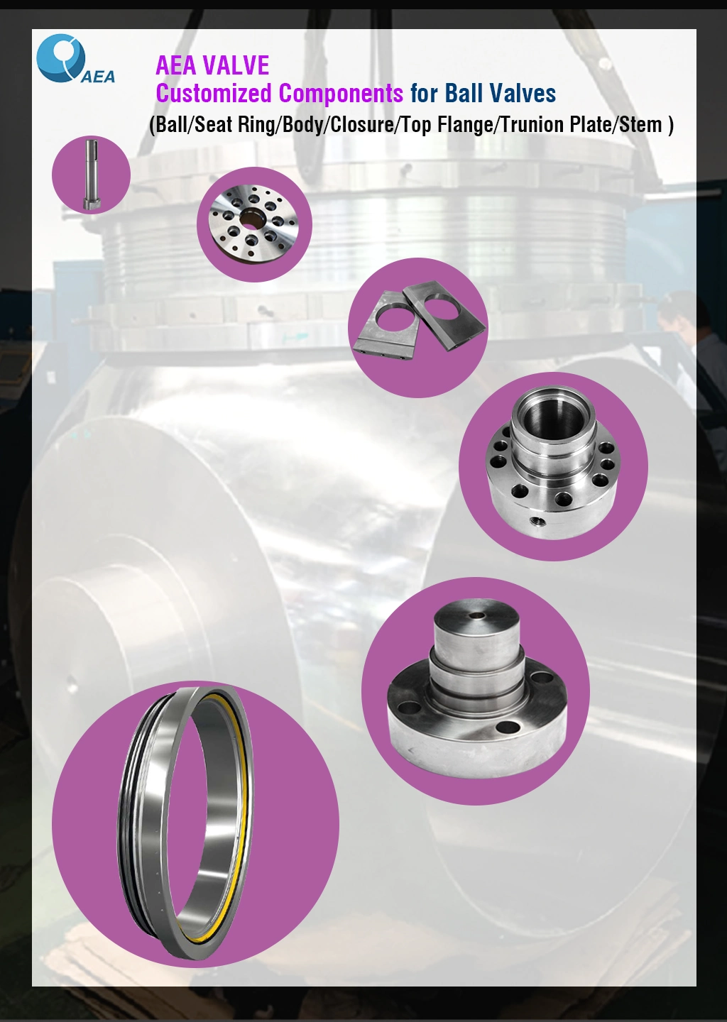 Forged Carbon Steel Stainless Steel Machined Valve Body Ball Valve Spare Kits