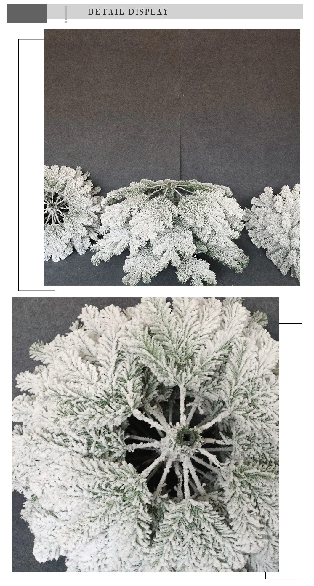 Artificial Xmas Tree Snow Effect Set Outdoor Decoration St2324-7'
