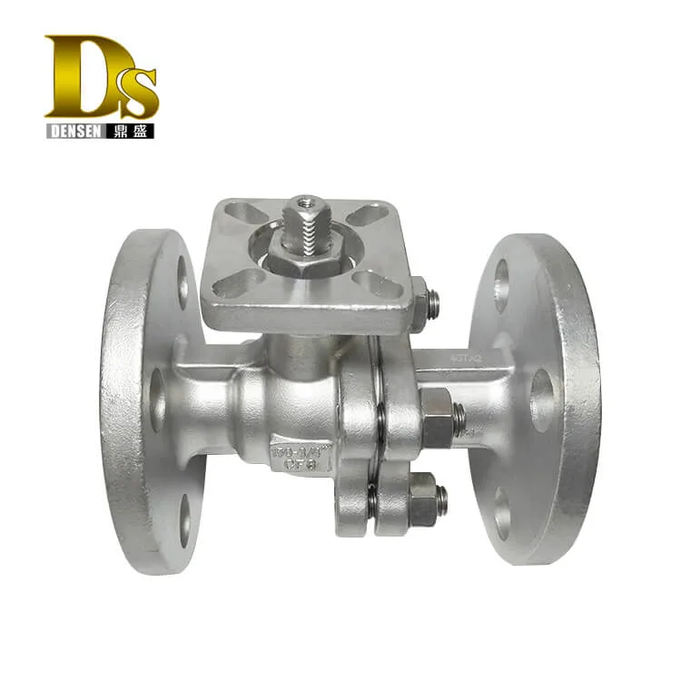 Densen Customized Stainless Steel 316 Silicon Sol Casting and Machining 2 PC Ball Valve Body, Check Valve Body
