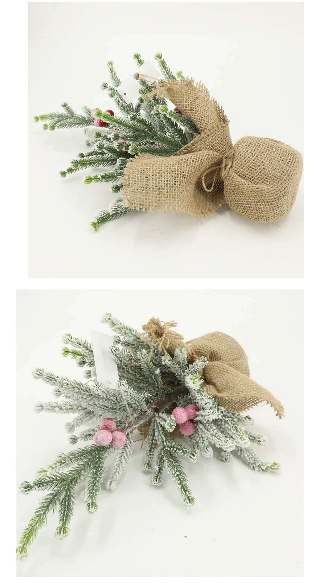 Xmas Tree Jute with Snow Effect Indoor Gifts Decoration Dy34062