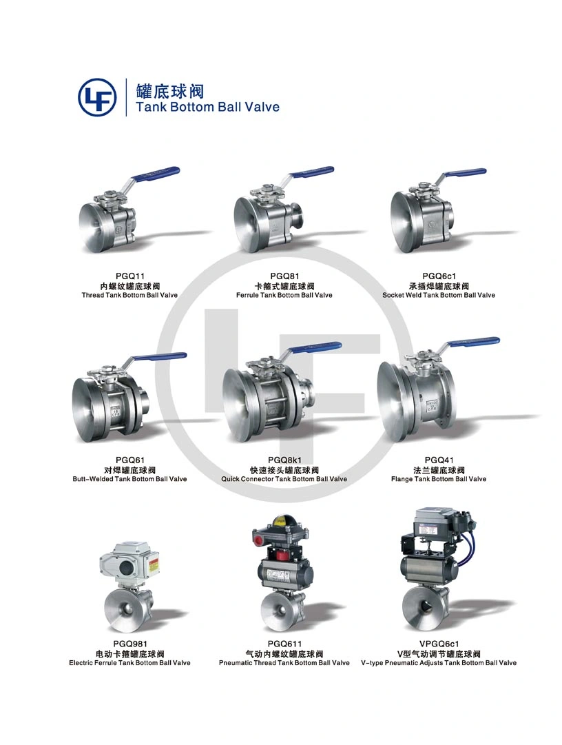 Tank Connection Bottom Ball Valve Available for Automatic Control