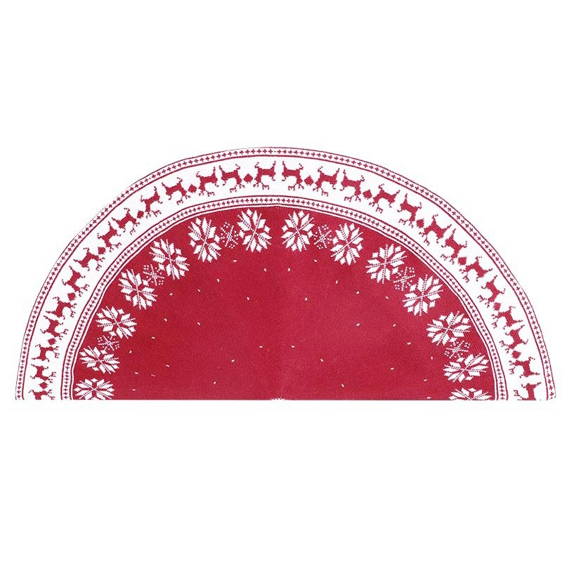 Merry Christmas Decoration Tree Ornament Snowflake Deer Designed 35inch 48inch Red Xmas Tree Skirt