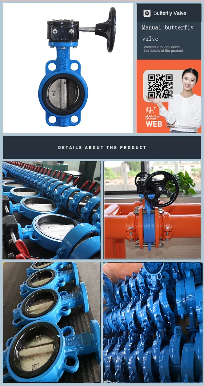 High Quality Butterfly Valve DN100 Handle Wafer Butterfly Valve