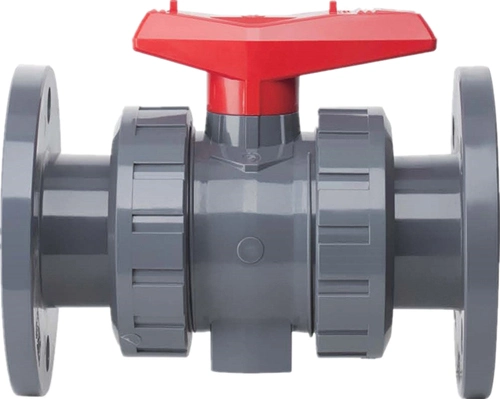 High Quality DIN ASTM JIS Standard Plastic Ball Valve UPVC Flanged Union Ball Valve UPVC Double Union Flanged Ball Valve UPVC Flanged Ball Valve Double Union