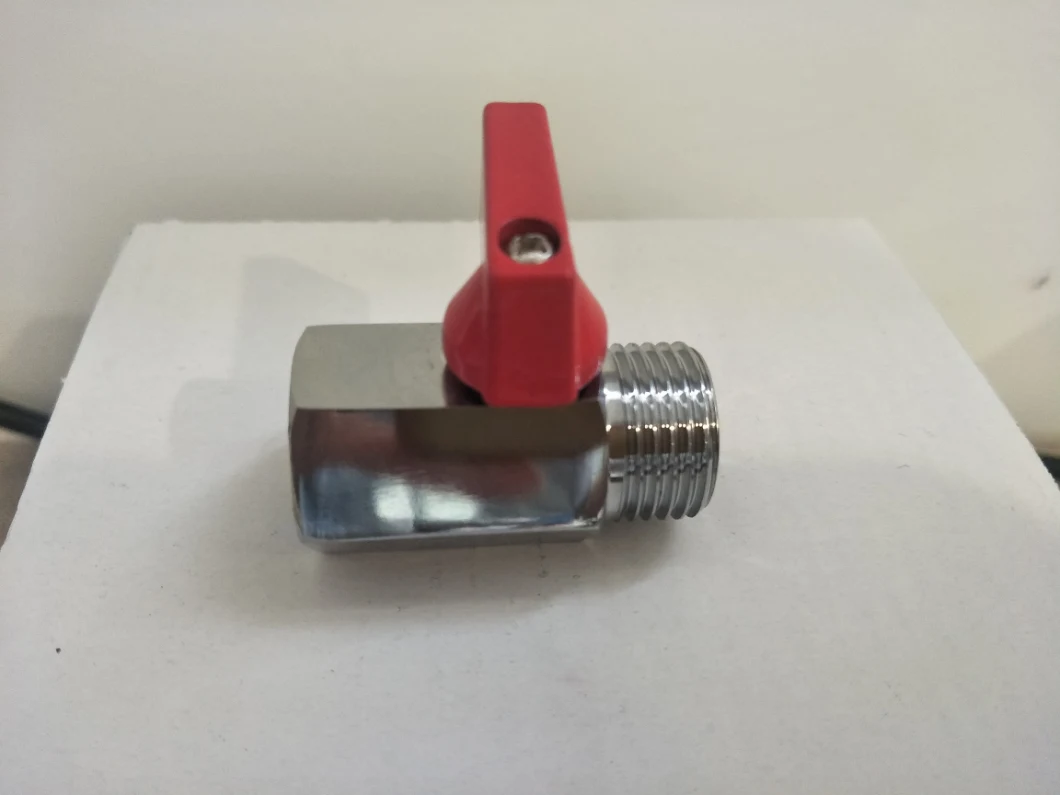 1/2 Inch Forged Mini Brass Ball Valve Female X Female Chromed Finish