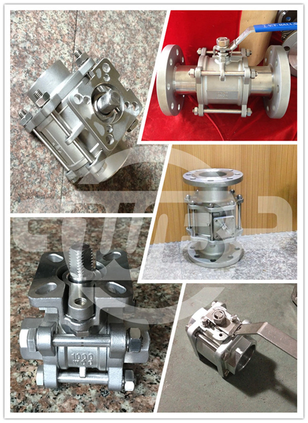 High Mounting Pad 3PC Bsp/BSPT/NPT Ball Valve with Thread Ends