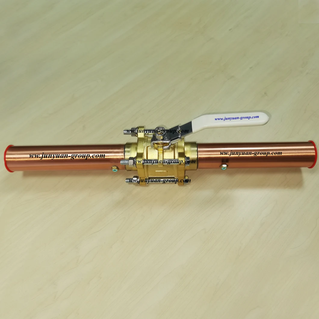 Oxygen Chemical Gas 3PC Brass Ball Valve with Copper Tube