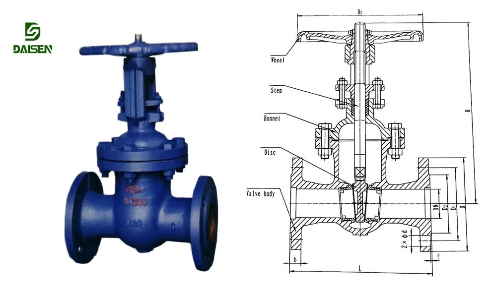 Industrial Valve Z41h-16/16q Wedge Gate Valve Pn16