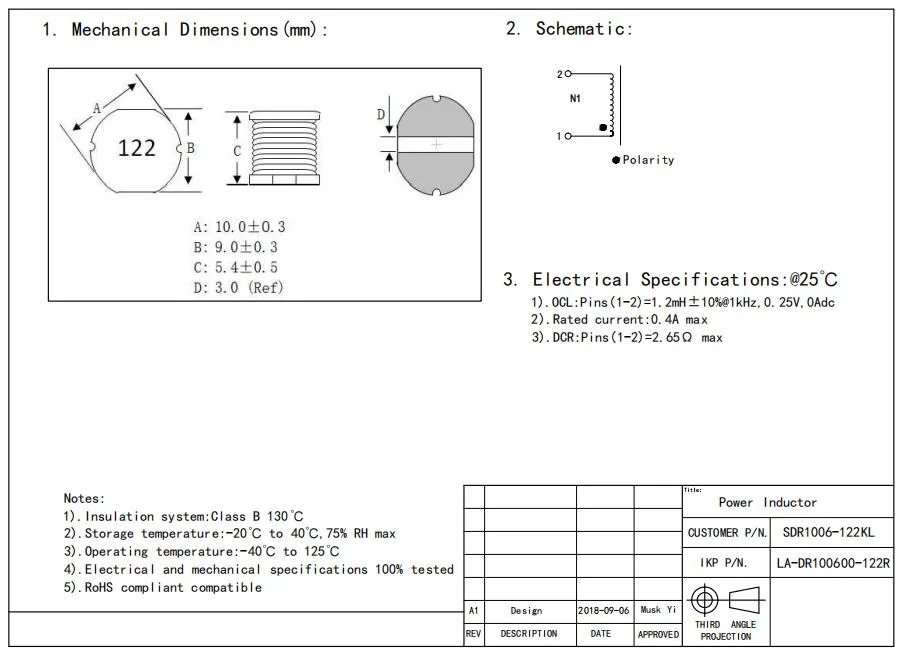 Low Profile Shielded Common Mode Choke SMD Power Choke