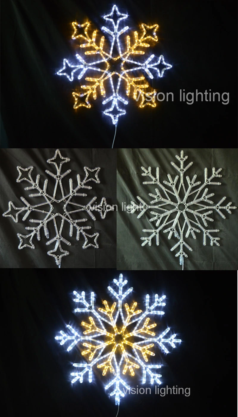 Christmas Tree Ornaments Xmas Decoration Snowflake Lights