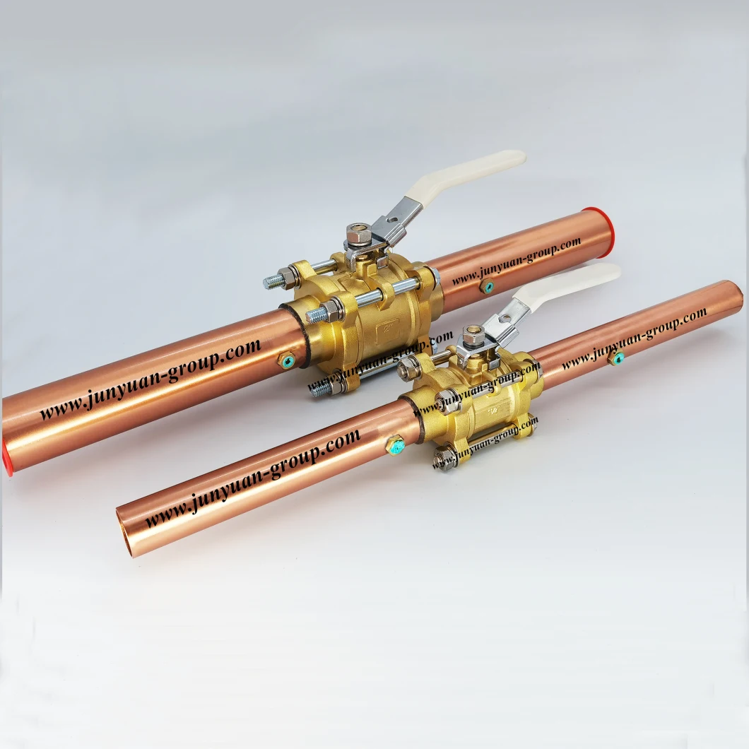 Oxygen Chemical Gas 3PC Brass Ball Valve with Copper Tube