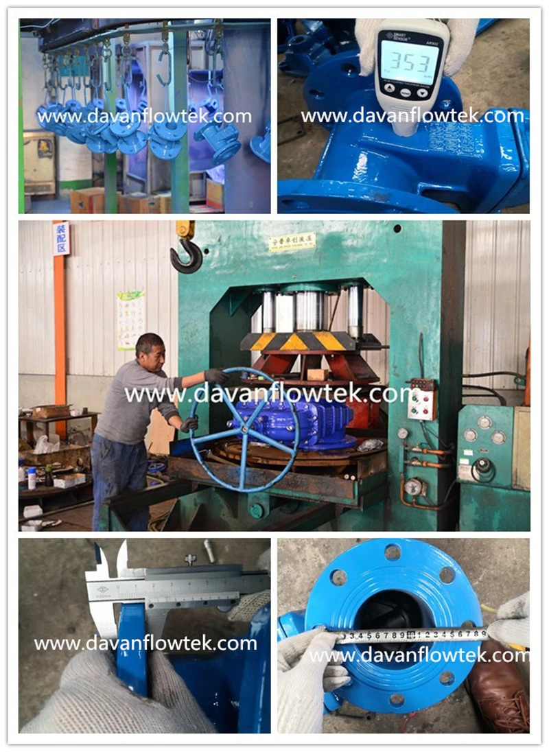 Gear Operated Ductile Iron Ggg50 DN50-1200 Pn16 Rubber Wedge Resilient Seat Gate Valve DIN F4 Gate Valve China Factory Water Gate Valve Flanged Gate Valve
