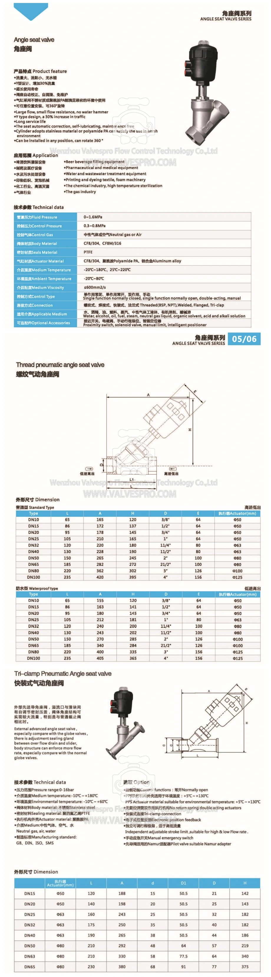 Pneumatic Waist Drum Valve T Type Angle Seat Valve Through Pneumatic Ball Valve Water Valve