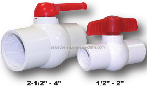 New Compact PVC Ball Valve Plastic Valve with Threaded or Socket End