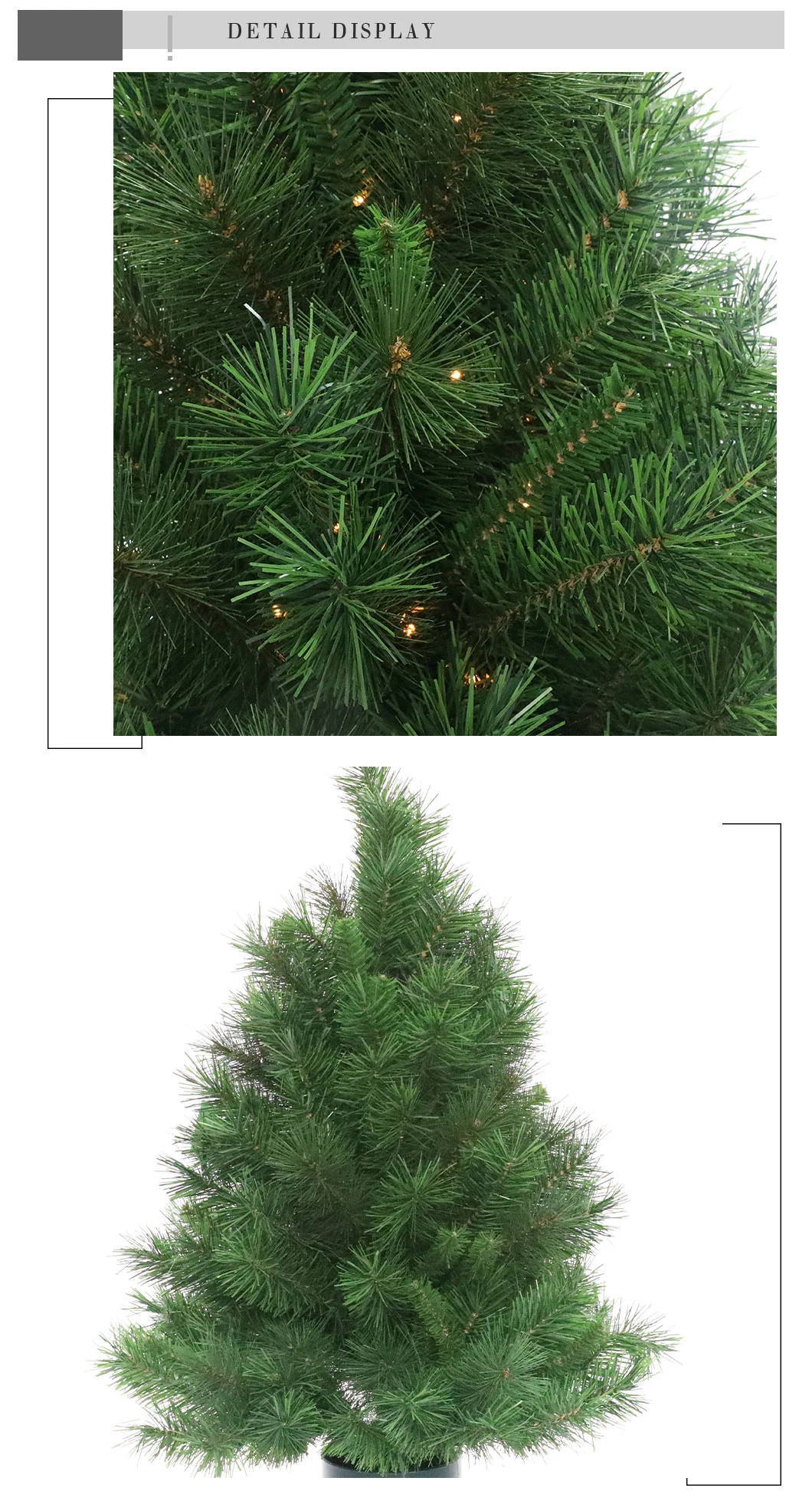 Artificial Xmas Pine Needle Tree with Plastic Pot St7684
