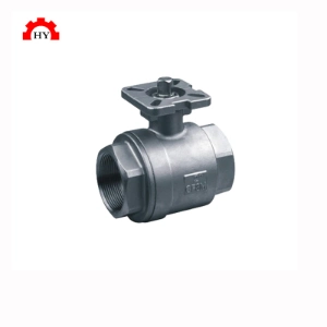 Round Straight Full Flow Thread Two PCS Ball Valve