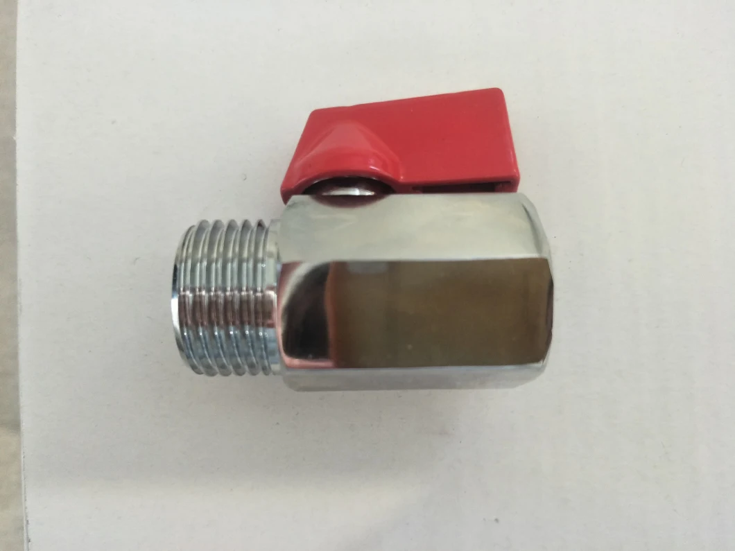 1/2 Inch Forged Mini Brass Ball Valve Female X Female Chromed Finish