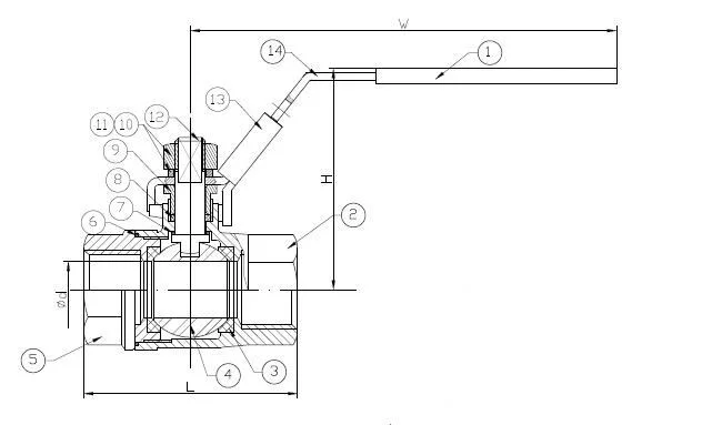 2PC Heavy Full Port Ball Valve