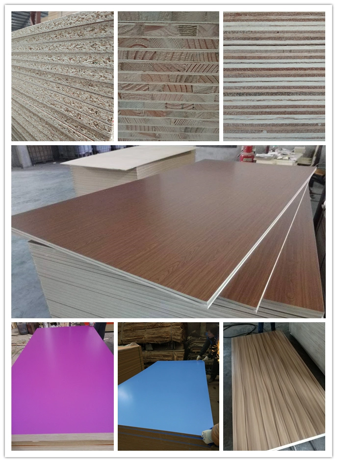 Melamine MDF Board Furniture Plywood of Melamine Plywood and Decorative Board Melamine Faced or Melamine Particle Board Fire Resistant Board Red Melamine Board