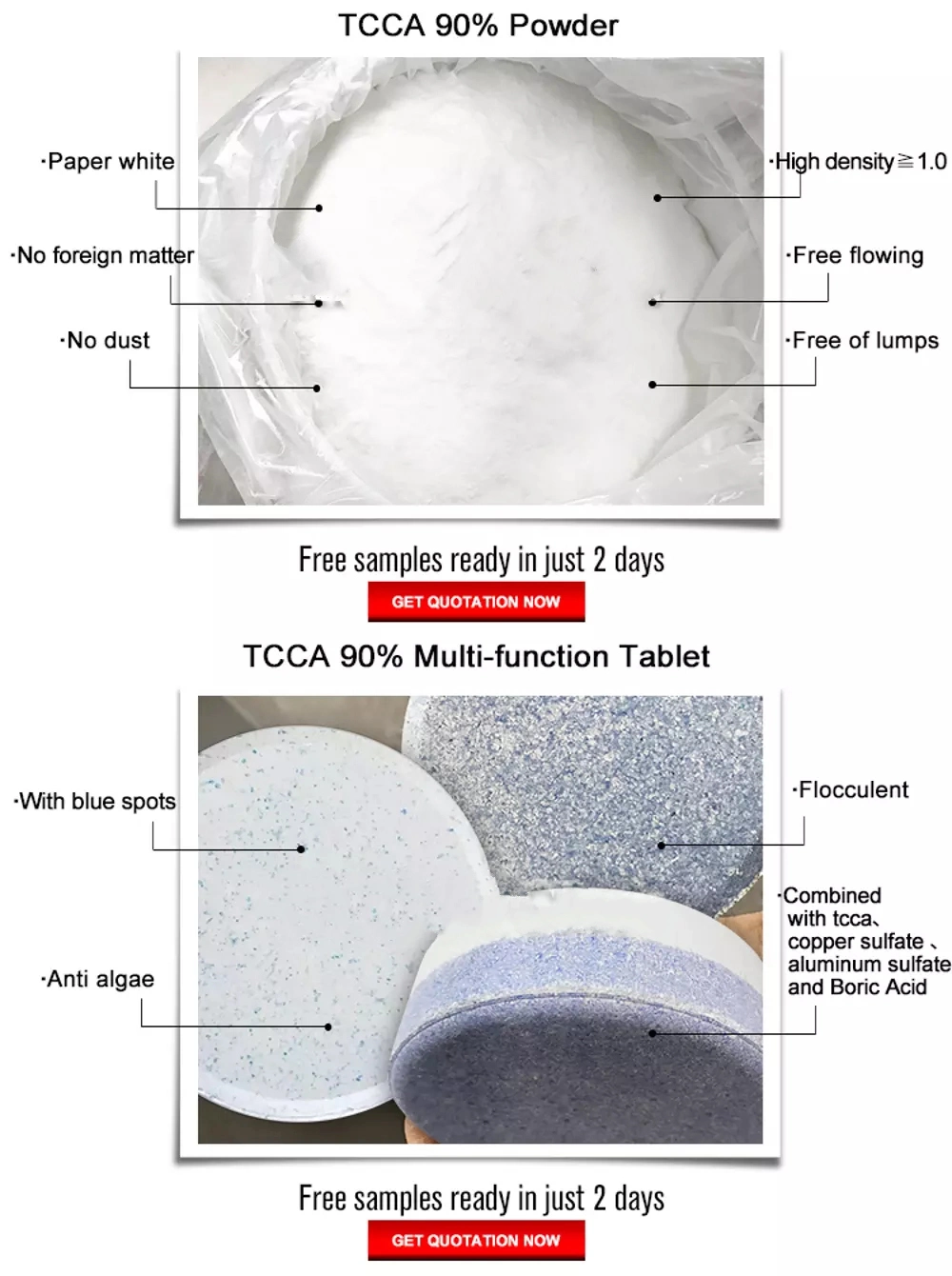 Pool Chemical Raw Material Trichloroisocyanuric Acid 87-90-1 TCCA 90%