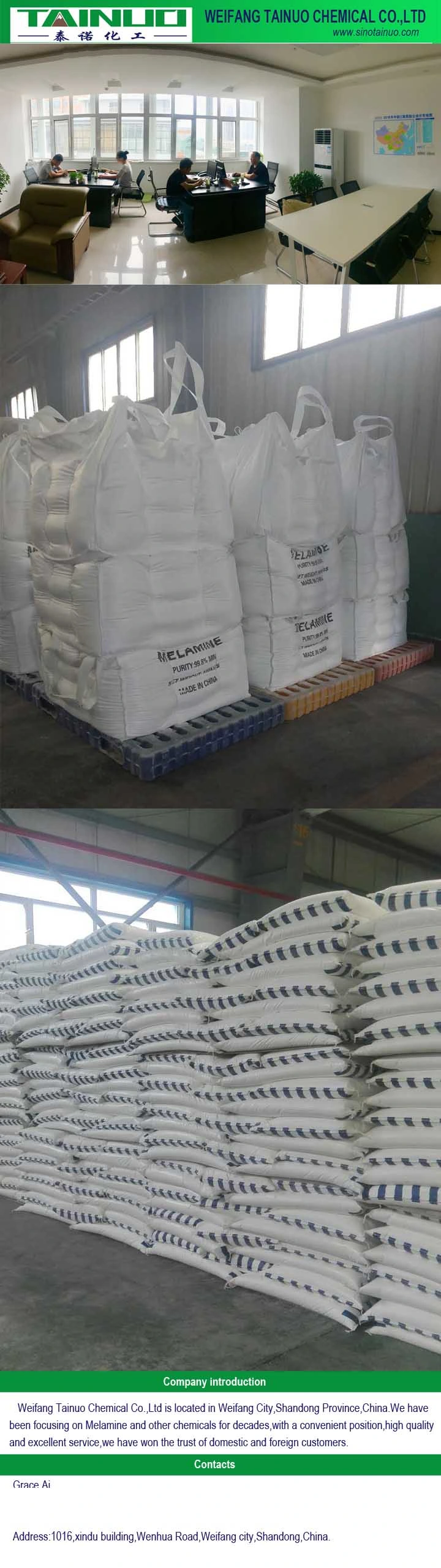 141-43-5 Superior Quality 99.8% Min Melamine