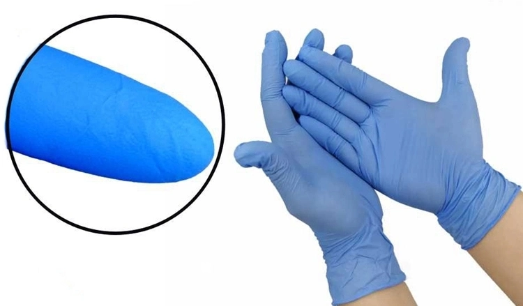 Free Sample Powder Free Nitrile Examination Gloves Malaysia with Finger Texture